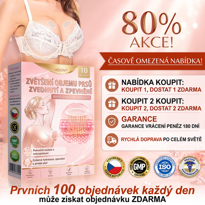 🤎HISKIN® Mikroneedlová náplast pro podporu objemu, lifting a pevnost prsou
