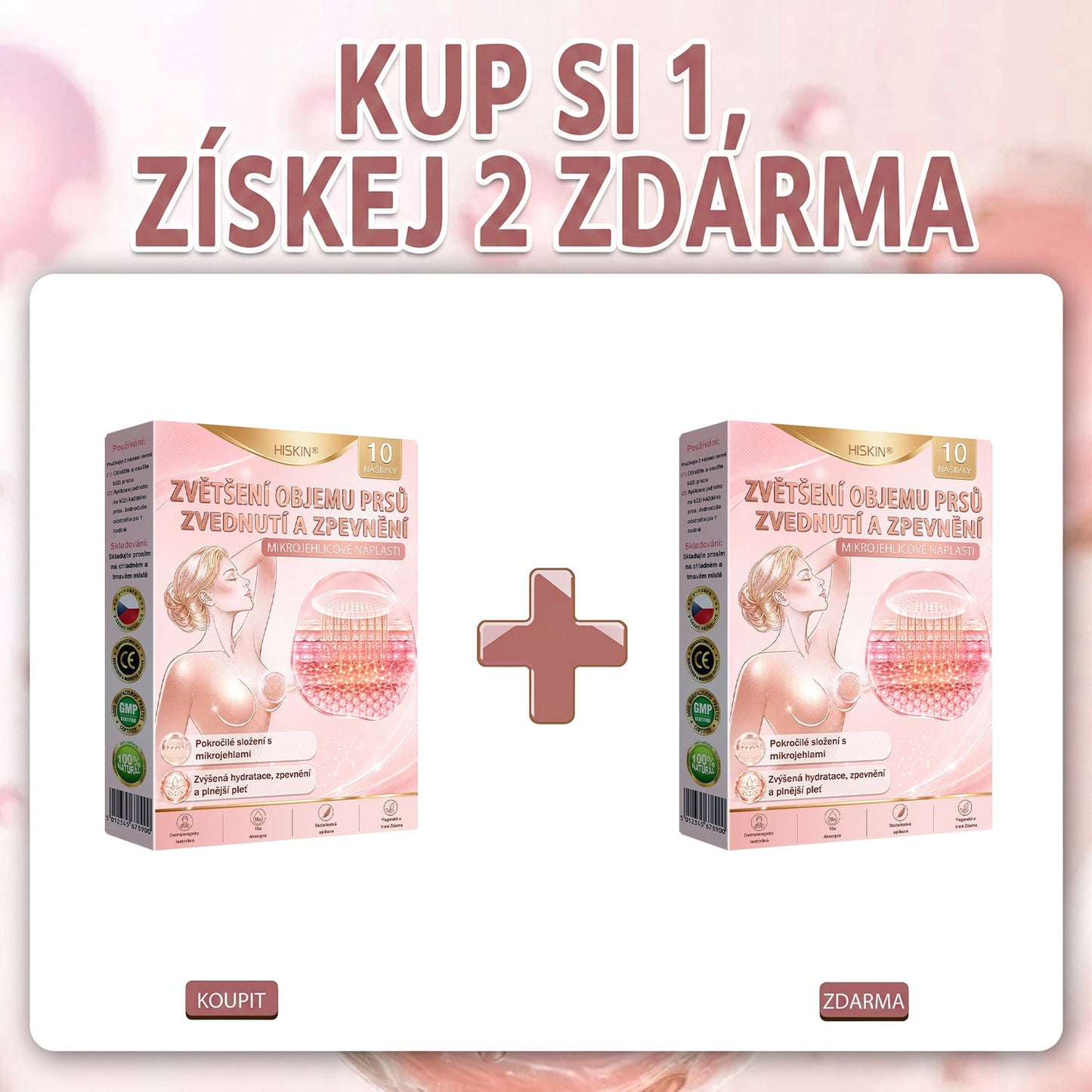 🤎HISKIN® Mikroneedlová náplast pro podporu objemu, lifting a pevnost prsou