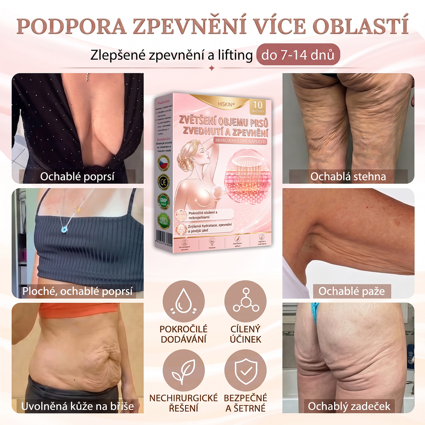 🤎HISKIN® Mikroneedlová náplast pro podporu objemu, lifting a pevnost prsou