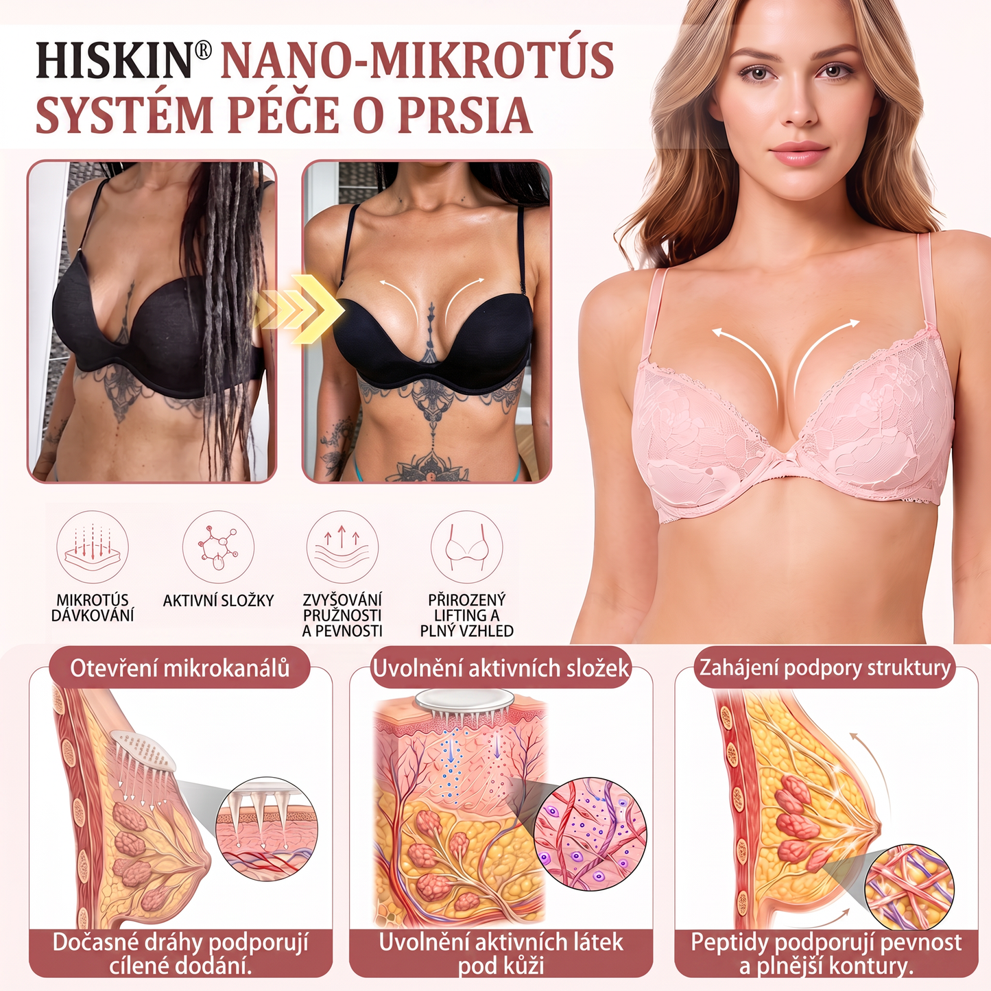 🤎HISKIN® Mikroneedlová náplast pro podporu objemu, lifting a pevnost prsou